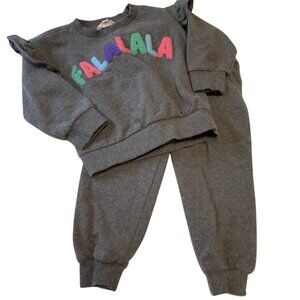 Jessica Simpson FaLaLaLa Toddler Girls Grey Christmas Set - Size 2T